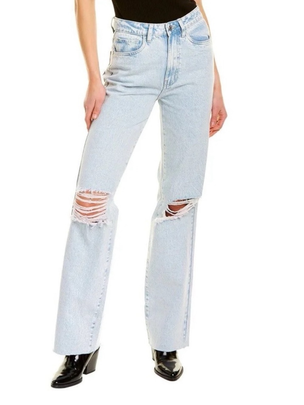 NWT WeWoreWhat Light Blue High-Rise Dad Jeans 30